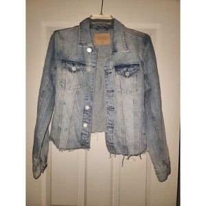 BlankNYC‎ Cropped Denim Jean Distressed Jacket